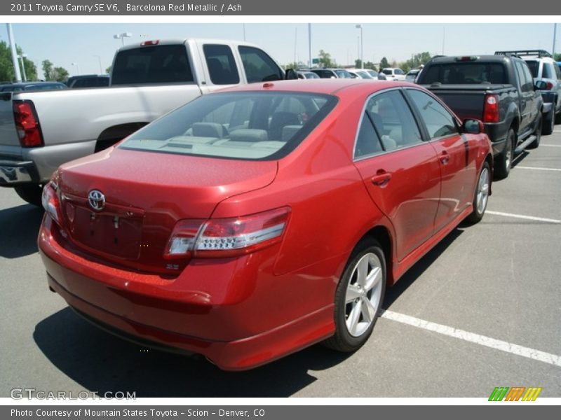 Barcelona Red Metallic / Ash 2011 Toyota Camry SE V6