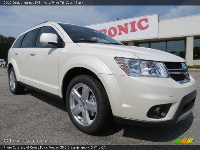 Ivory White Tri-Coat / Black 2012 Dodge Journey SXT