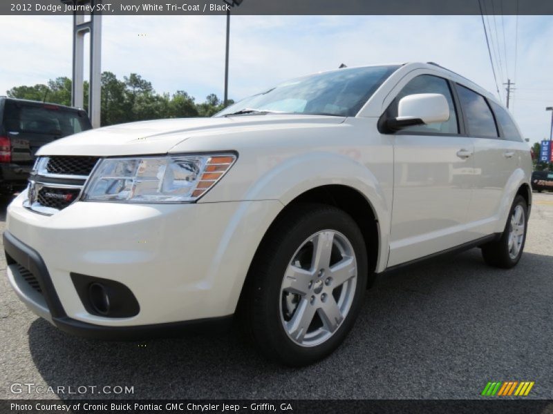 Ivory White Tri-Coat / Black 2012 Dodge Journey SXT