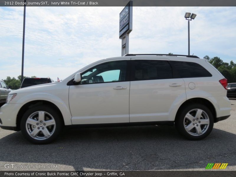 Ivory White Tri-Coat / Black 2012 Dodge Journey SXT