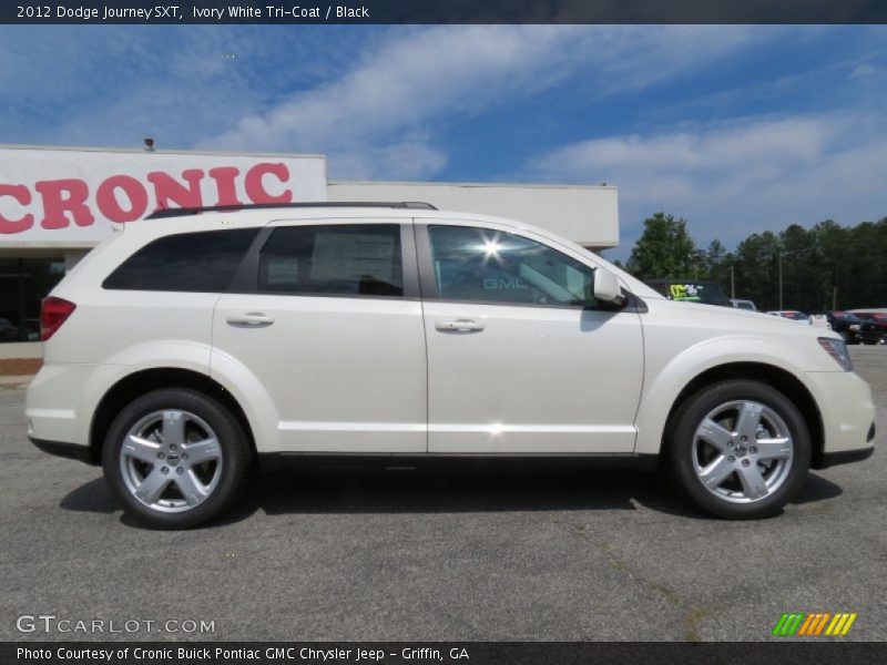 Ivory White Tri-Coat / Black 2012 Dodge Journey SXT
