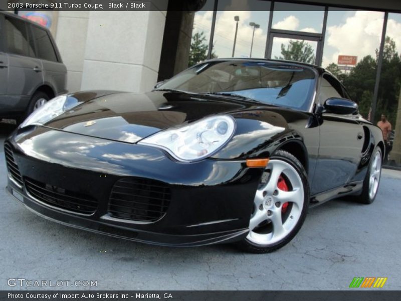 Black / Black 2003 Porsche 911 Turbo Coupe