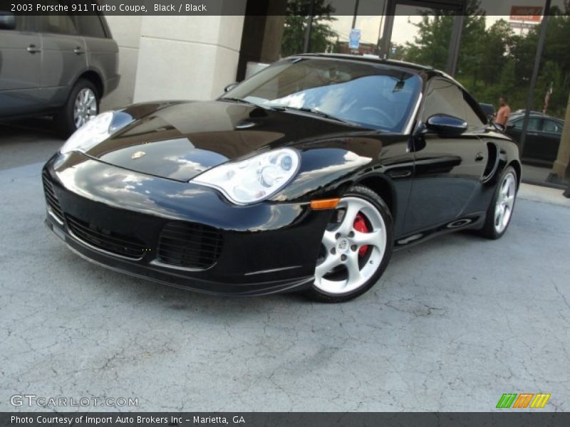 Black / Black 2003 Porsche 911 Turbo Coupe
