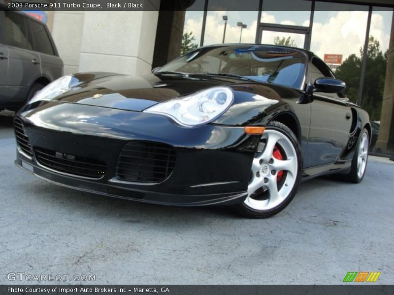 Black / Black 2003 Porsche 911 Turbo Coupe