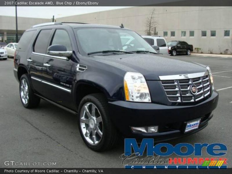 Blue Chip / Ebony/Ebony 2007 Cadillac Escalade AWD