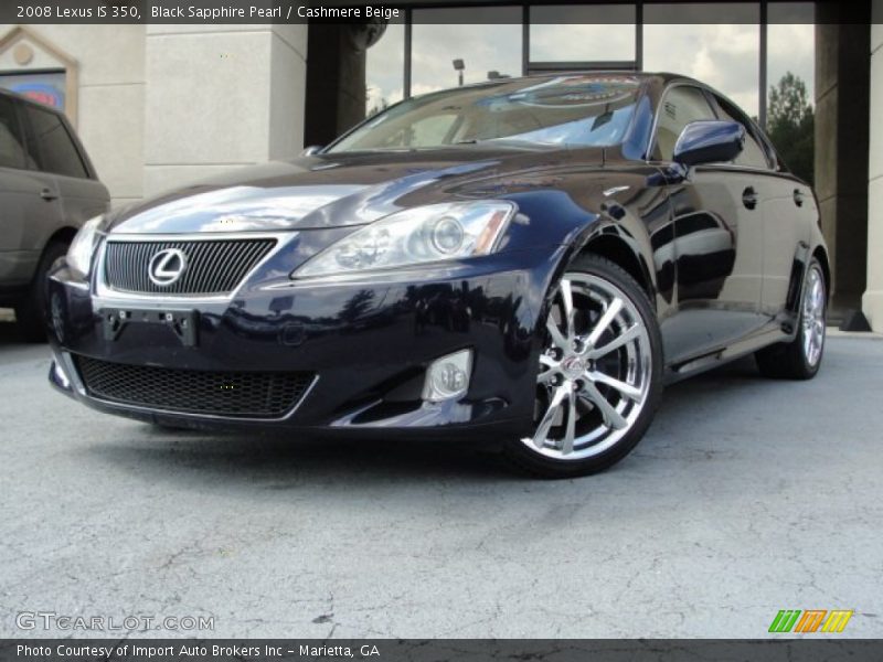 Black Sapphire Pearl / Cashmere Beige 2008 Lexus IS 350