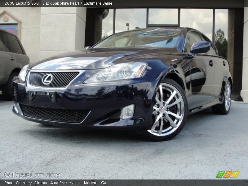 Black Sapphire Pearl / Cashmere Beige 2008 Lexus IS 350
