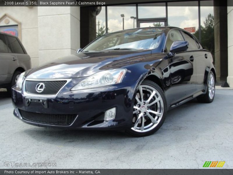 Black Sapphire Pearl / Cashmere Beige 2008 Lexus IS 350