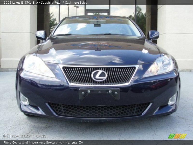 Black Sapphire Pearl / Cashmere Beige 2008 Lexus IS 350