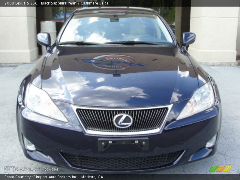 Black Sapphire Pearl / Cashmere Beige 2008 Lexus IS 350