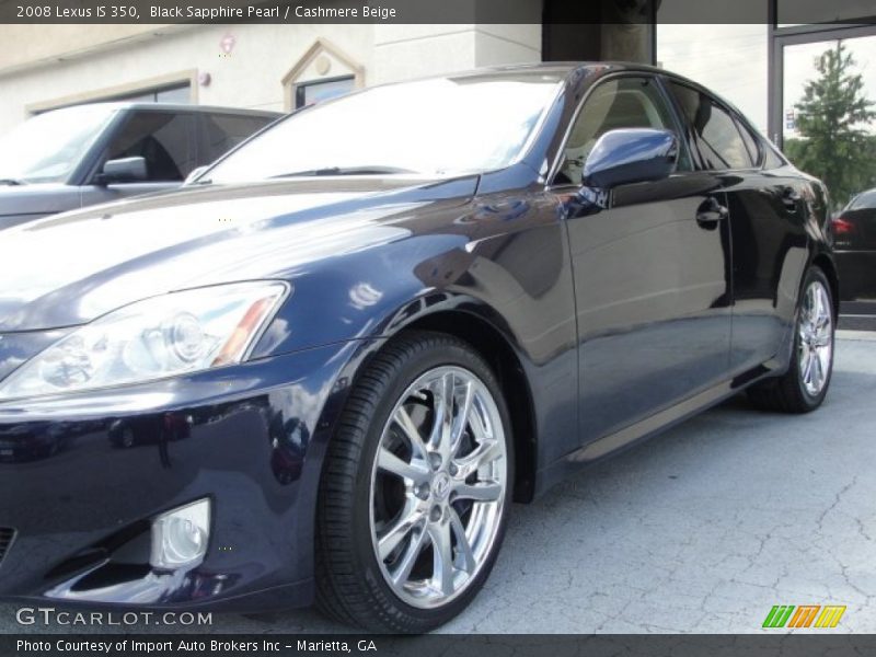 Black Sapphire Pearl / Cashmere Beige 2008 Lexus IS 350