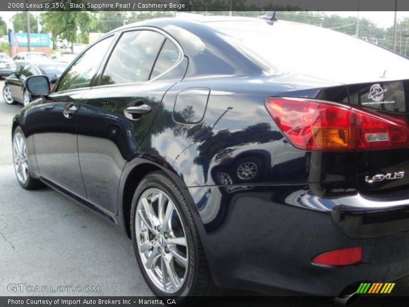 Black Sapphire Pearl / Cashmere Beige 2008 Lexus IS 350