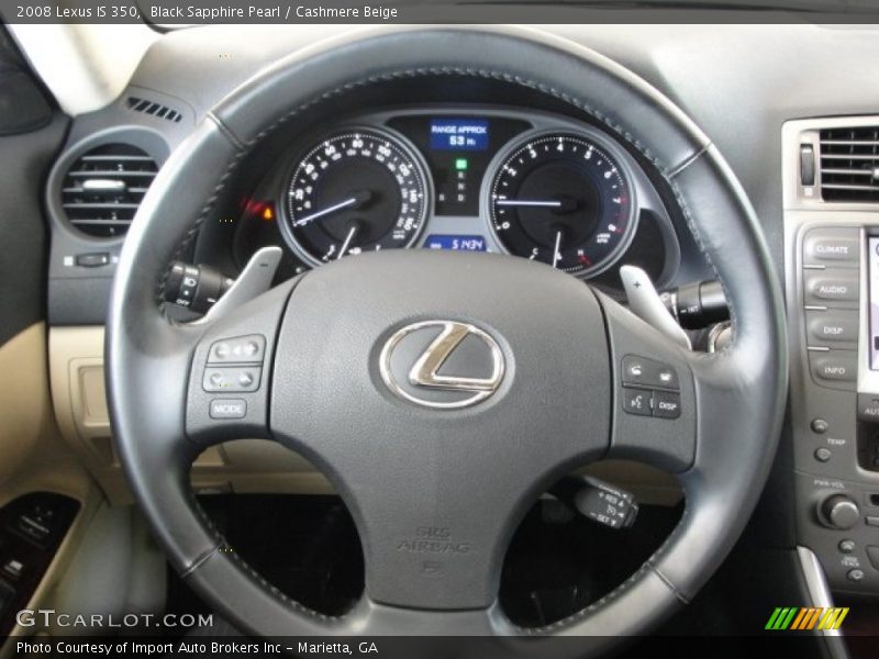 Black Sapphire Pearl / Cashmere Beige 2008 Lexus IS 350