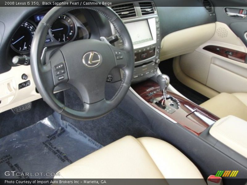 Black Sapphire Pearl / Cashmere Beige 2008 Lexus IS 350