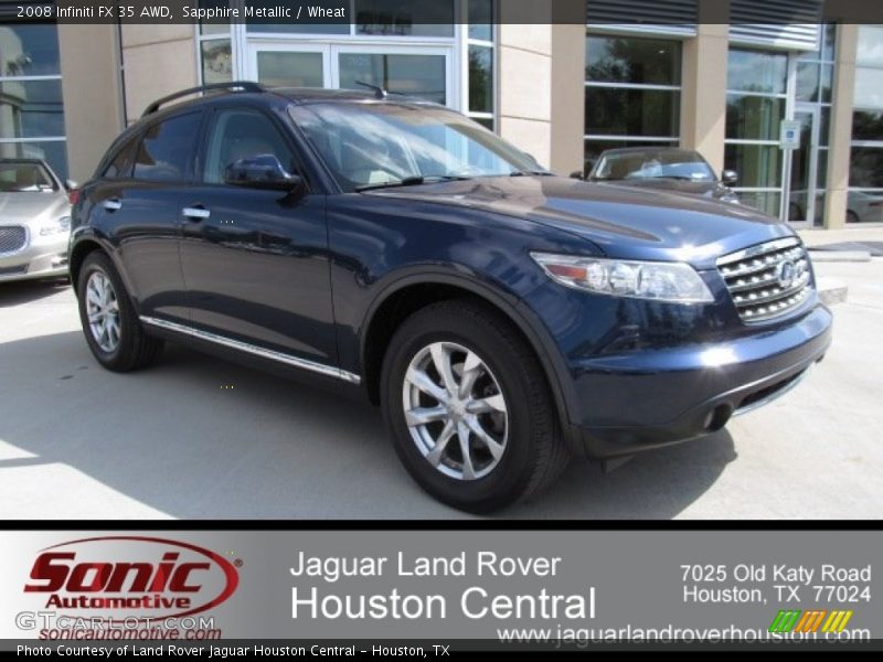 Sapphire Metallic / Wheat 2008 Infiniti FX 35 AWD