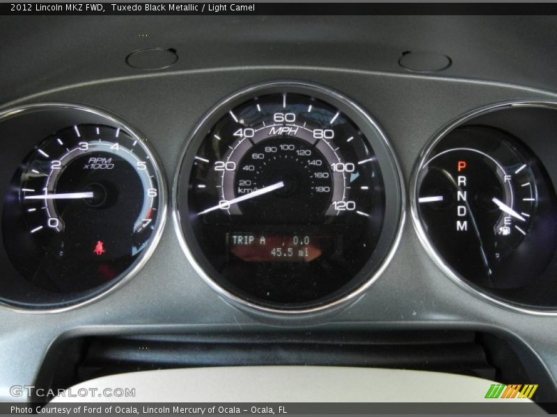 Tuxedo Black Metallic / Light Camel 2012 Lincoln MKZ FWD