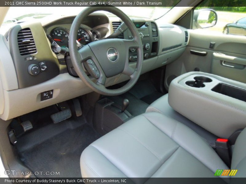 Dark Titanium Interior - 2011 Sierra 2500HD Work Truck Regular Cab 4x4 