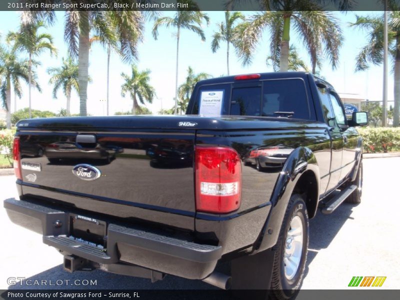 Black / Medium Dark Flint 2011 Ford Ranger Sport SuperCab