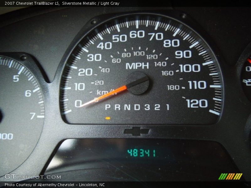 Silverstone Metallic / Light Gray 2007 Chevrolet TrailBlazer LS