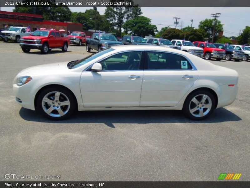 White Diamond Tricoat / Cocoa/Cashmere 2012 Chevrolet Malibu LT