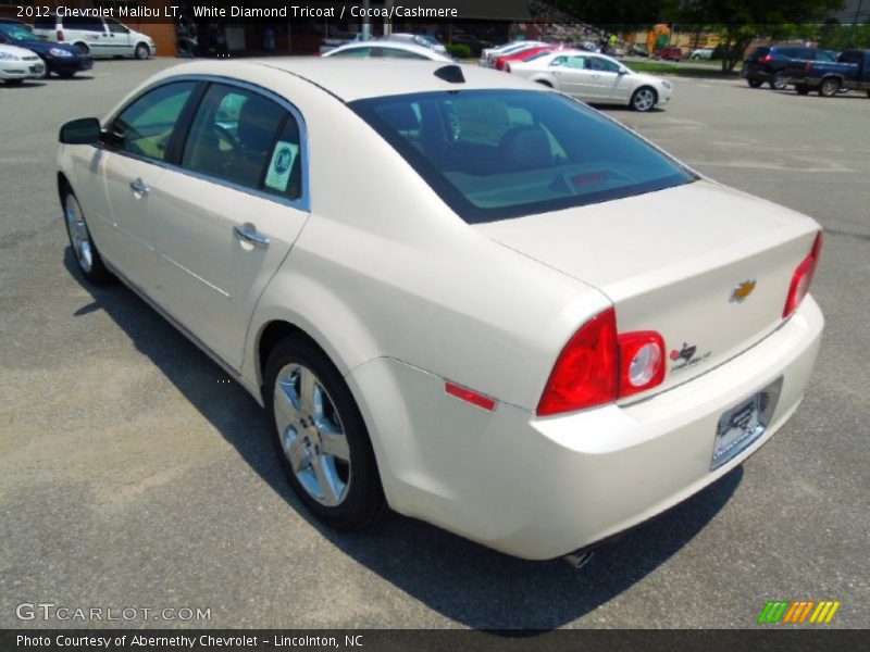 White Diamond Tricoat / Cocoa/Cashmere 2012 Chevrolet Malibu LT