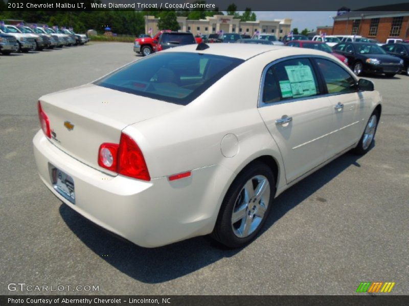 White Diamond Tricoat / Cocoa/Cashmere 2012 Chevrolet Malibu LT