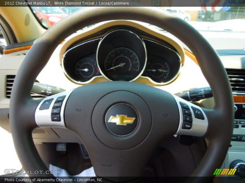 White Diamond Tricoat / Cocoa/Cashmere 2012 Chevrolet Malibu LT