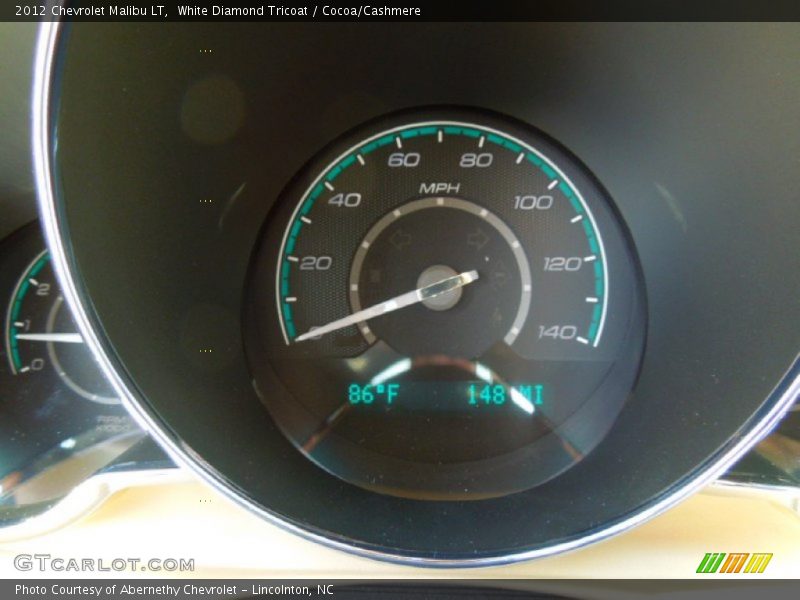 White Diamond Tricoat / Cocoa/Cashmere 2012 Chevrolet Malibu LT