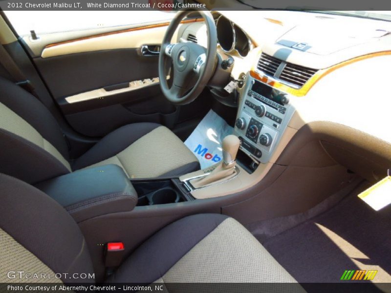 White Diamond Tricoat / Cocoa/Cashmere 2012 Chevrolet Malibu LT