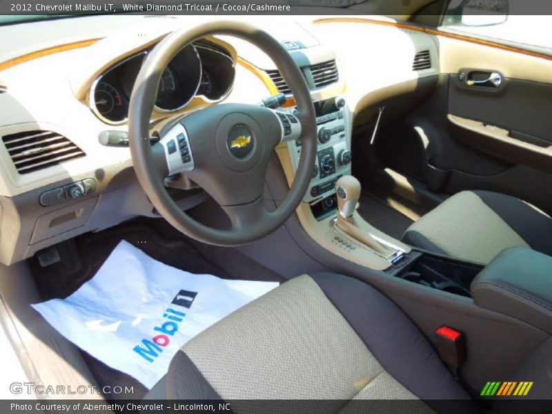White Diamond Tricoat / Cocoa/Cashmere 2012 Chevrolet Malibu LT