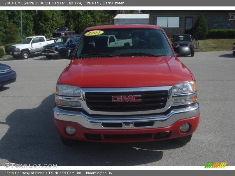 Fire Red / Dark Pewter 2004 GMC Sierra 1500 SLE Regular Cab 4x4