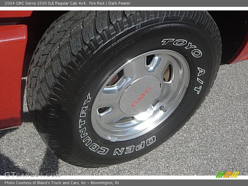 Fire Red / Dark Pewter 2004 GMC Sierra 1500 SLE Regular Cab 4x4