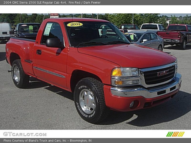 Fire Red / Dark Pewter 2004 GMC Sierra 1500 SLE Regular Cab 4x4