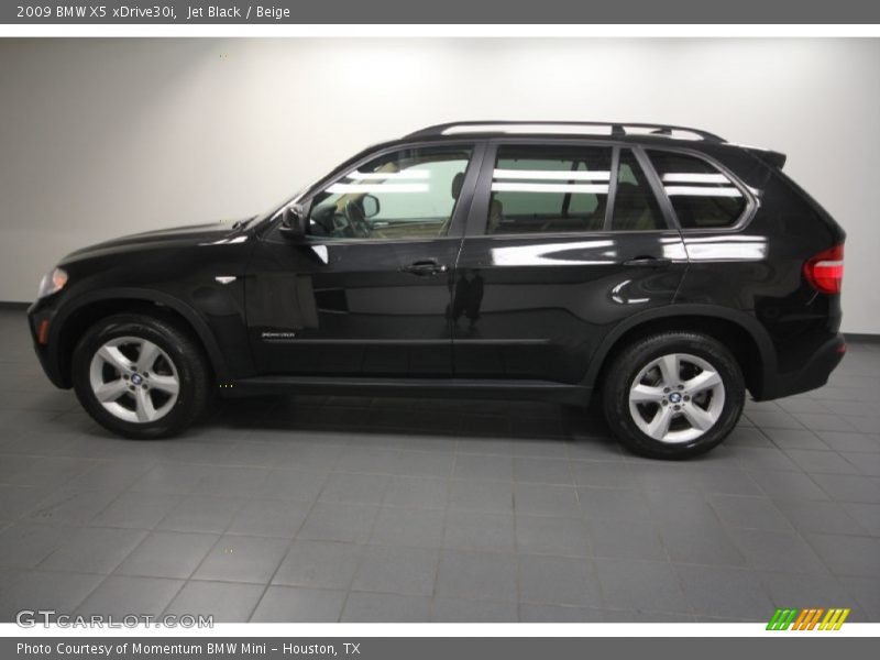 Jet Black / Beige 2009 BMW X5 xDrive30i