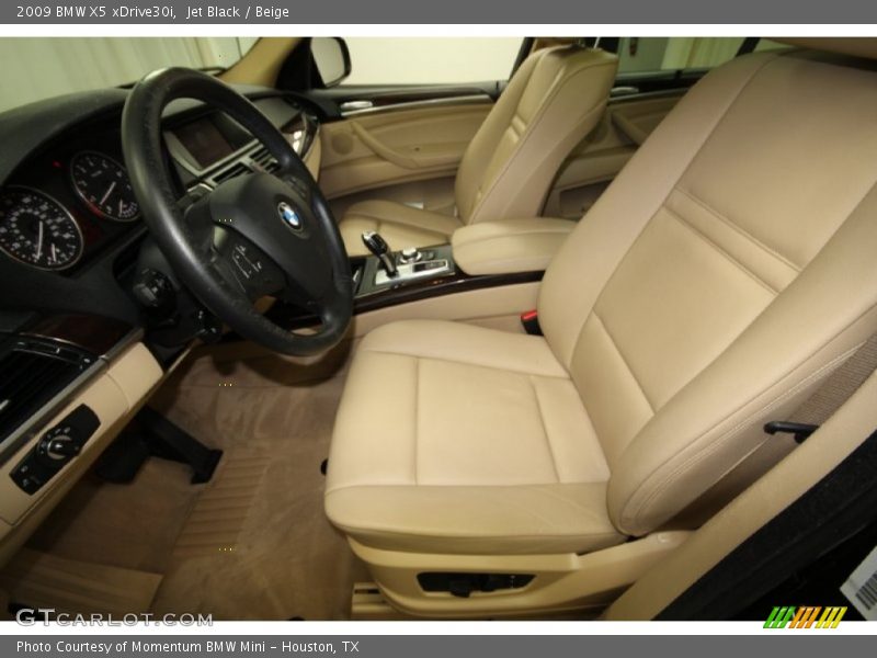 Jet Black / Beige 2009 BMW X5 xDrive30i