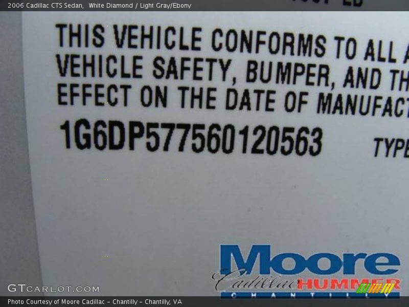 White Diamond / Light Gray/Ebony 2006 Cadillac CTS Sedan