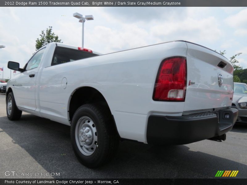 Bright White / Dark Slate Gray/Medium Graystone 2012 Dodge Ram 1500 Tradesman Quad Cab