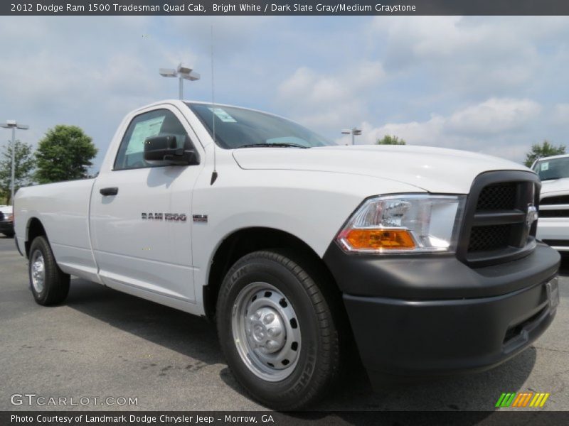 Bright White / Dark Slate Gray/Medium Graystone 2012 Dodge Ram 1500 Tradesman Quad Cab