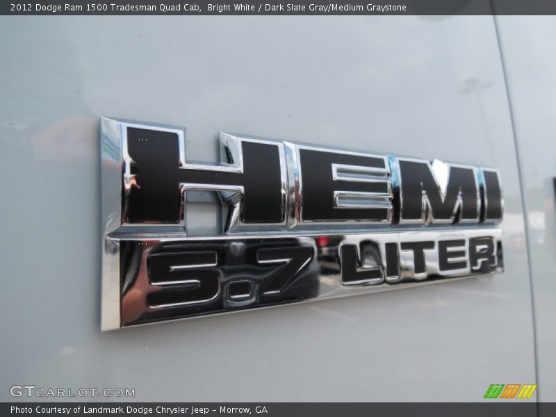 Bright White / Dark Slate Gray/Medium Graystone 2012 Dodge Ram 1500 Tradesman Quad Cab