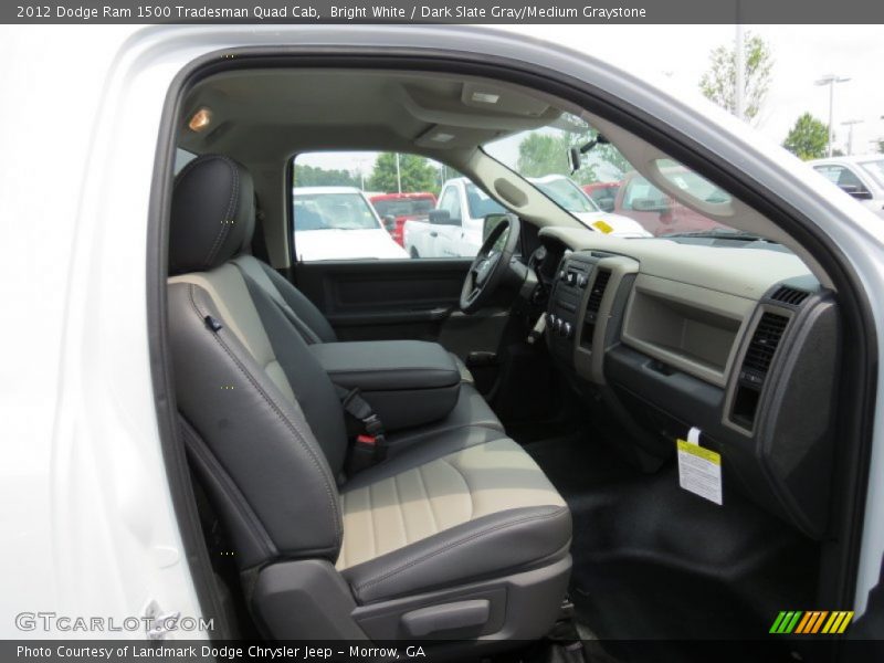 Bright White / Dark Slate Gray/Medium Graystone 2012 Dodge Ram 1500 Tradesman Quad Cab