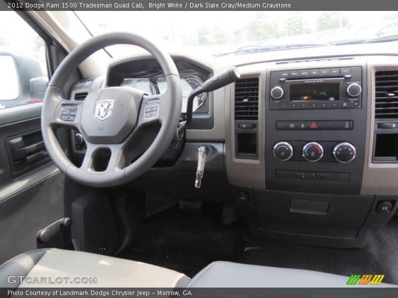 Bright White / Dark Slate Gray/Medium Graystone 2012 Dodge Ram 1500 Tradesman Quad Cab