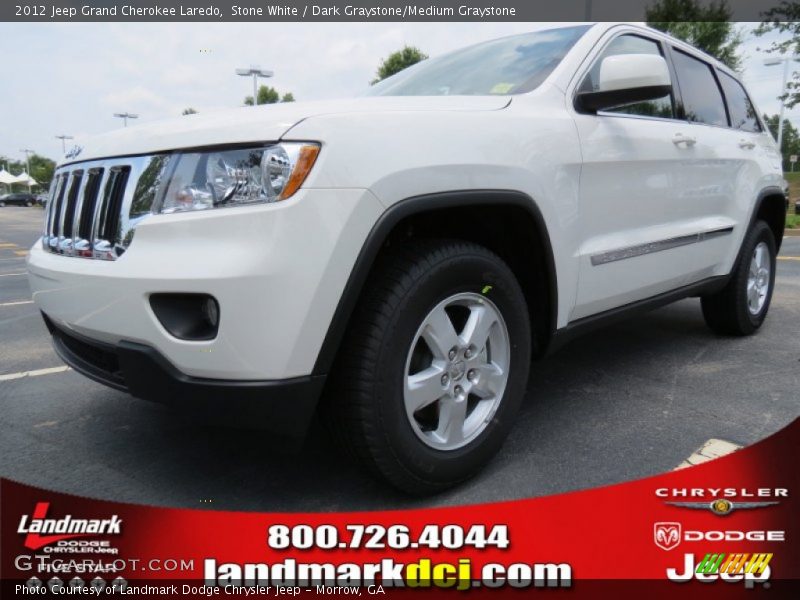 Stone White / Dark Graystone/Medium Graystone 2012 Jeep Grand Cherokee Laredo