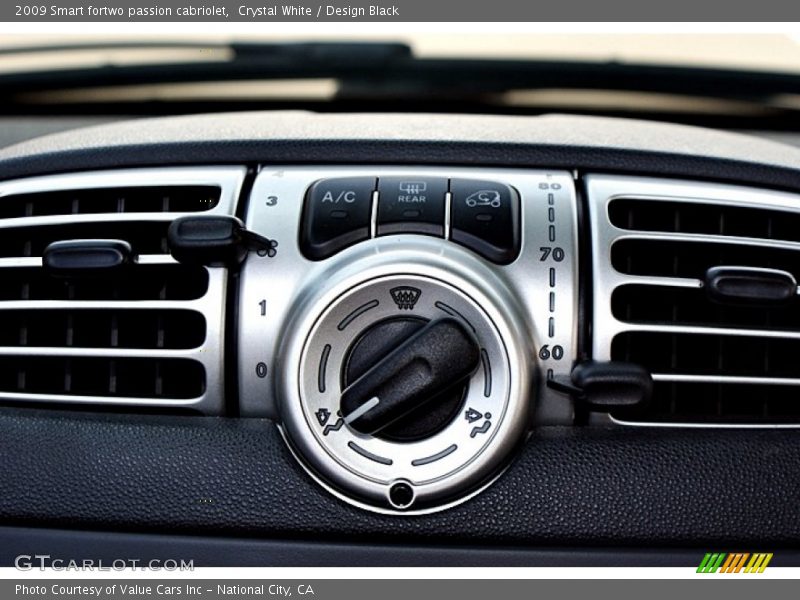 Controls of 2009 fortwo passion cabriolet