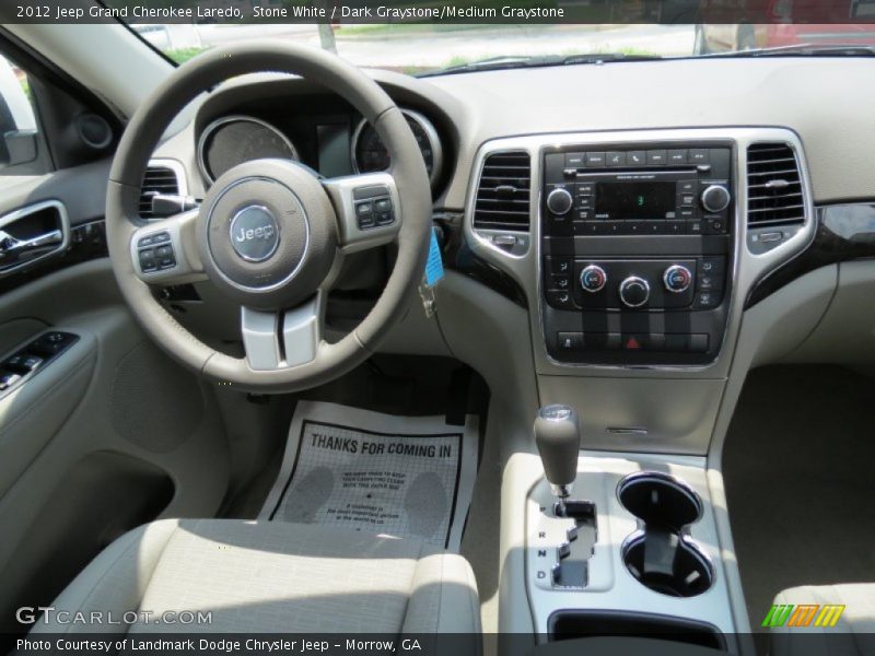 Stone White / Dark Graystone/Medium Graystone 2012 Jeep Grand Cherokee Laredo