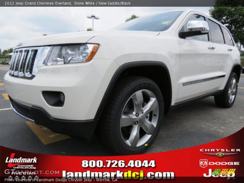 Stone White / New Saddle/Black 2012 Jeep Grand Cherokee Overland