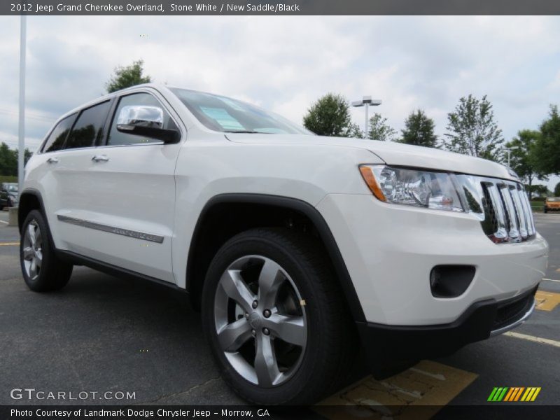 Stone White / New Saddle/Black 2012 Jeep Grand Cherokee Overland