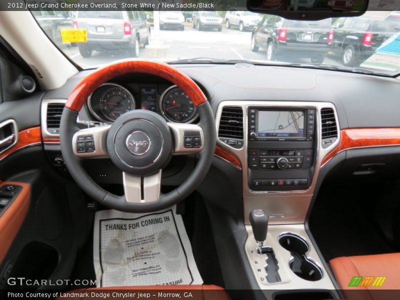 Stone White / New Saddle/Black 2012 Jeep Grand Cherokee Overland