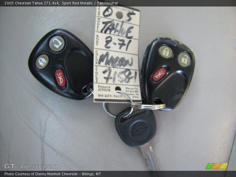 Sport Red Metallic / Tan/Neutral 2005 Chevrolet Tahoe Z71 4x4