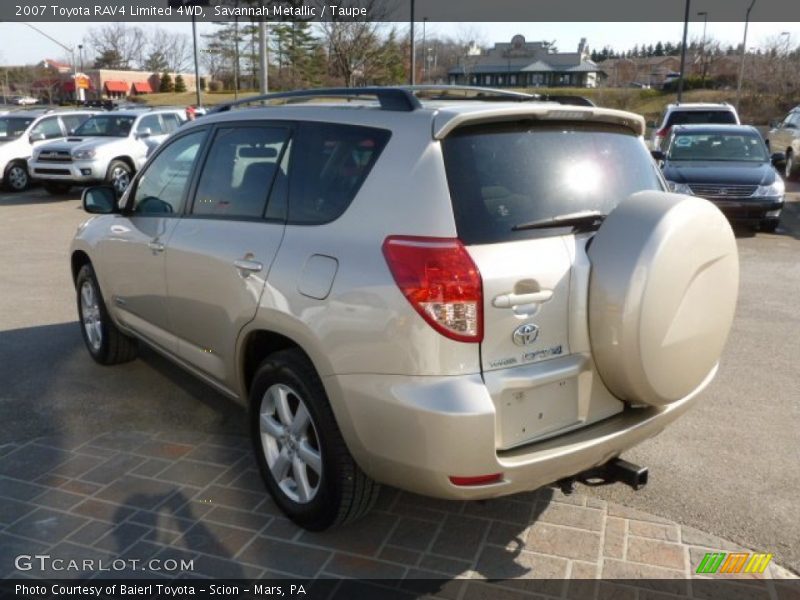 Savannah Metallic / Taupe 2007 Toyota RAV4 Limited 4WD