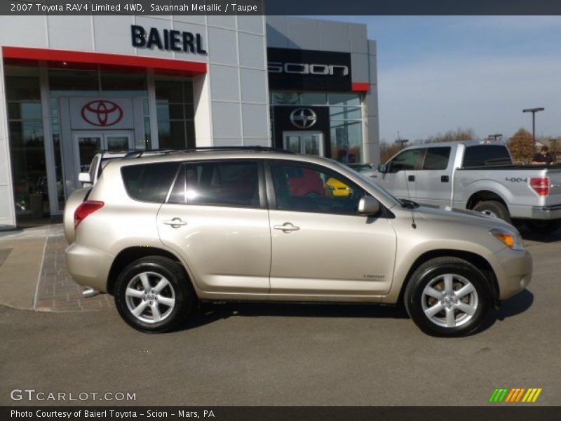 Savannah Metallic / Taupe 2007 Toyota RAV4 Limited 4WD